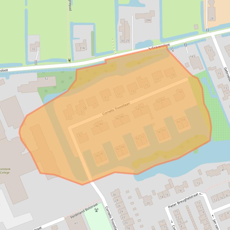 Kaart van postcodegebied 3443WE.