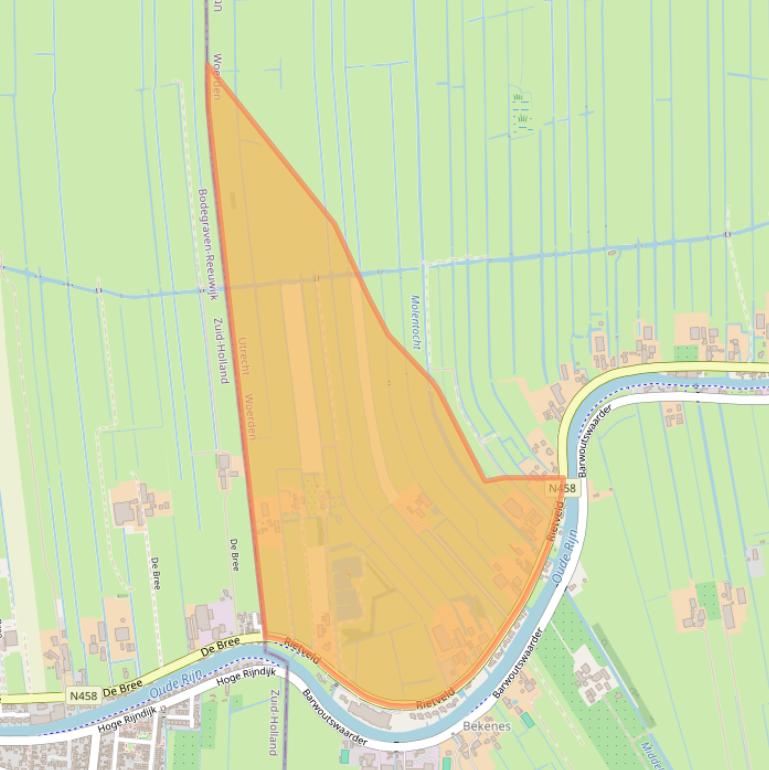 Kaart van postcodegebied 3443XE.