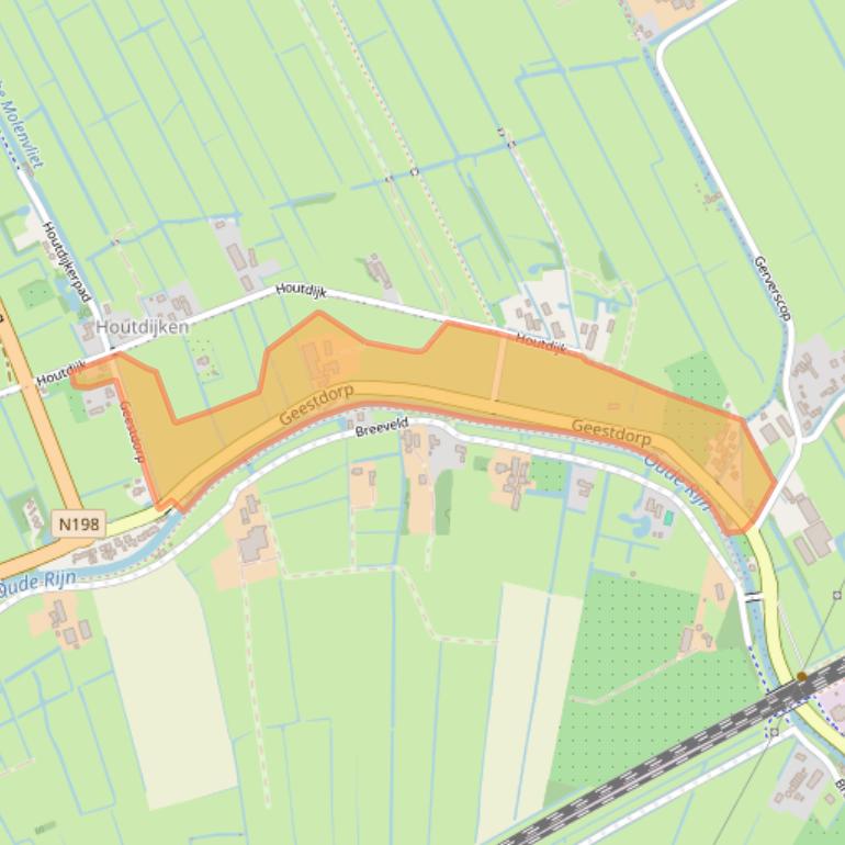 Kaart van postcodegebied 3444BG.