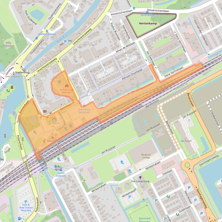 Kaart van postcodegebied 3445AD.