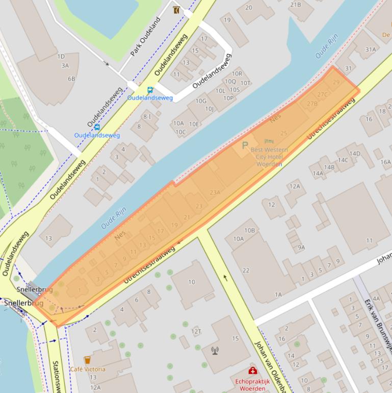 Kaart van postcodegebied 3445AL.