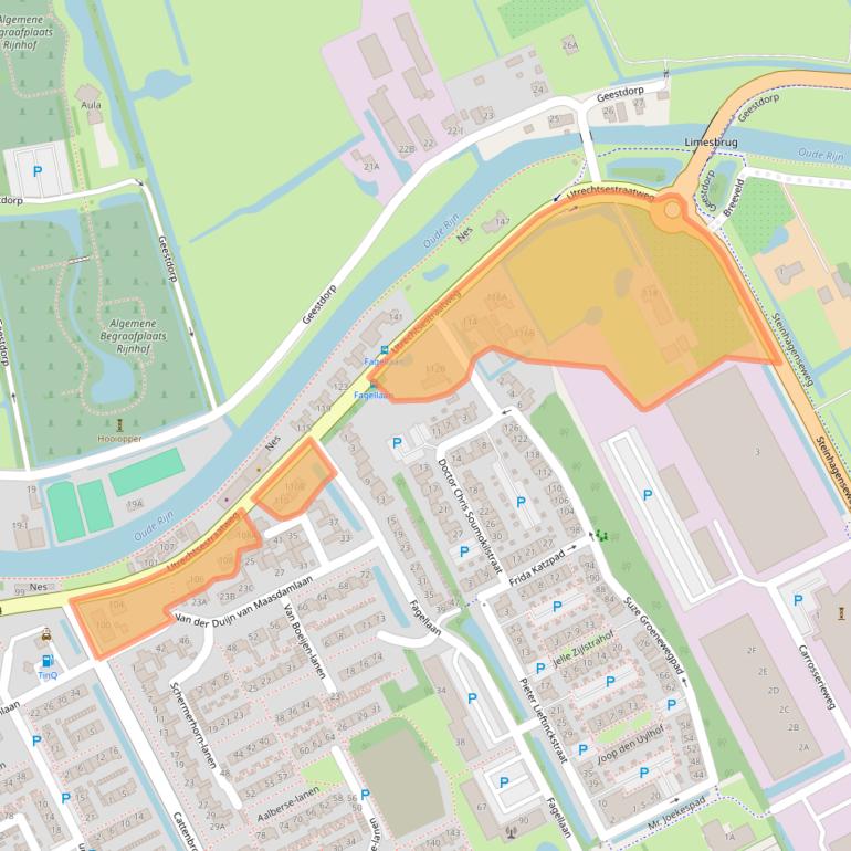 Kaart van postcodegebied 3445AX.