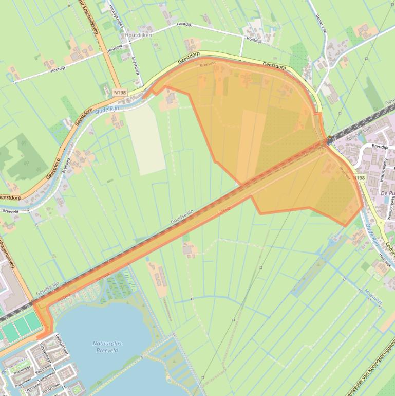 Kaart van postcodegebied 3445BB.