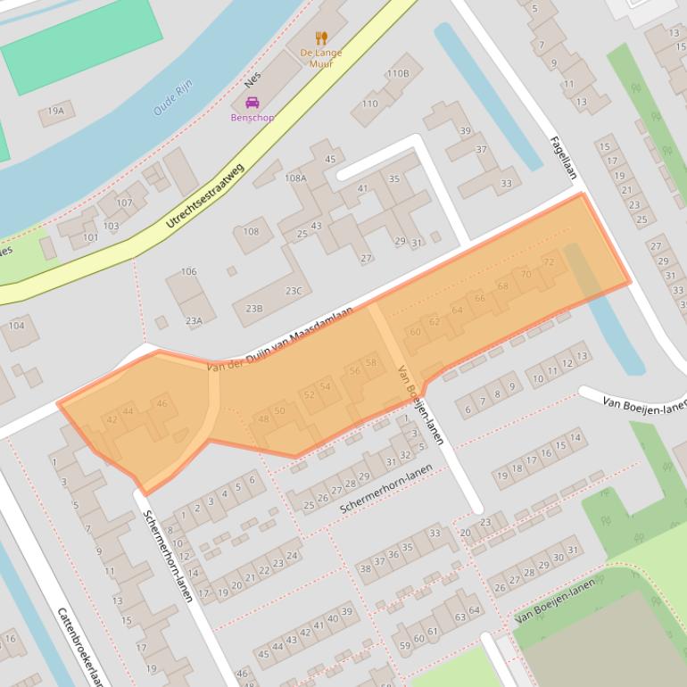 Kaart van postcodegebied 3445CC.