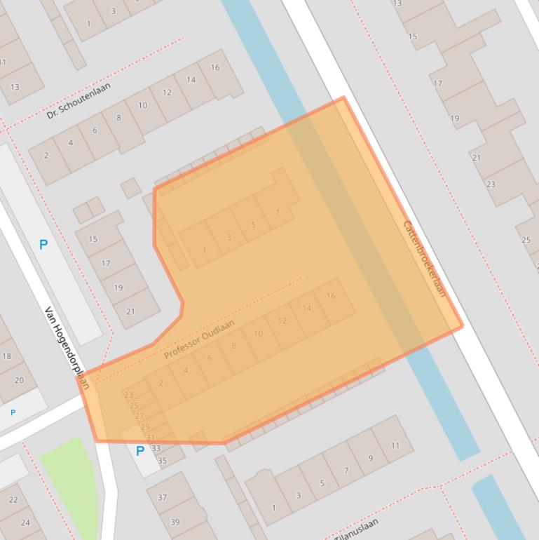 Kaart van postcodegebied 3445CP.