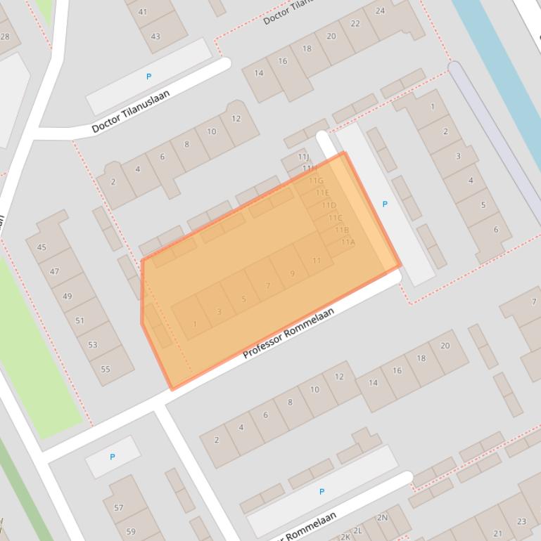 Kaart van postcodegebied 3445CT.