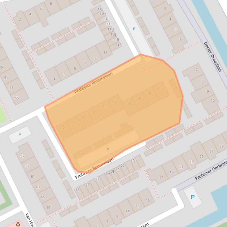 Kaart van postcodegebied 3445CV.