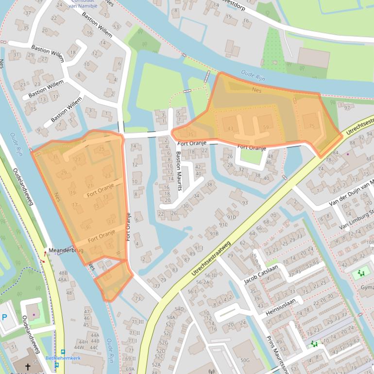 Kaart van postcodegebied 3445DA.