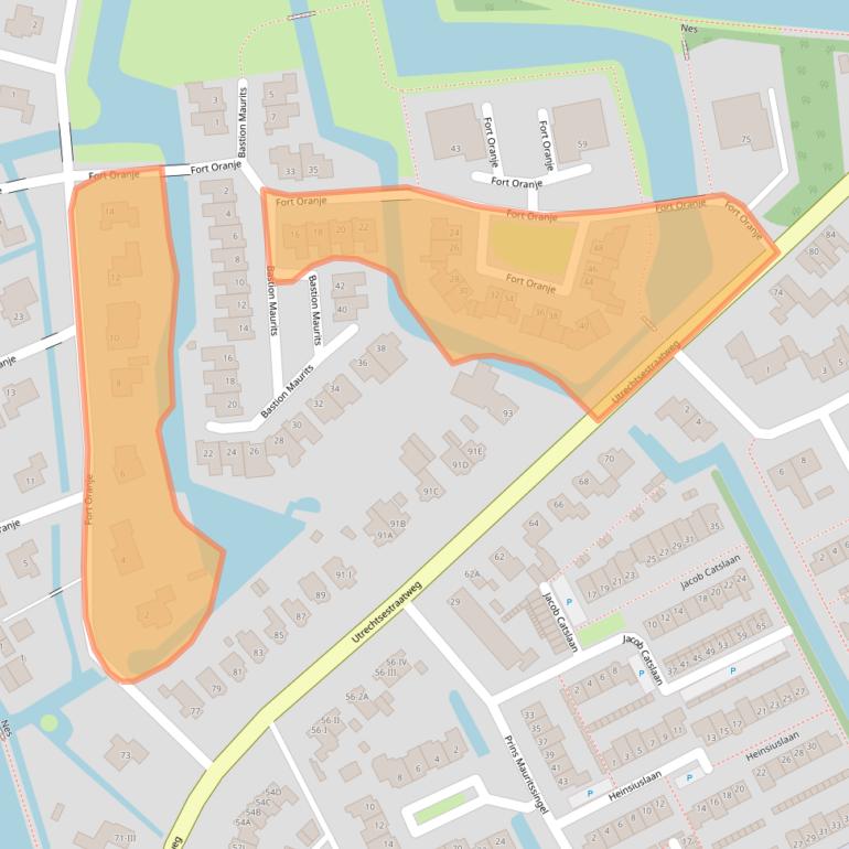 Kaart van postcodegebied 3445DB.