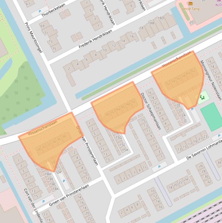 Kaart van postcodegebied 3445EC.