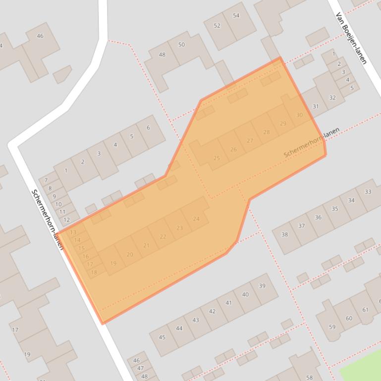 Kaart van postcodegebied 3445ET.