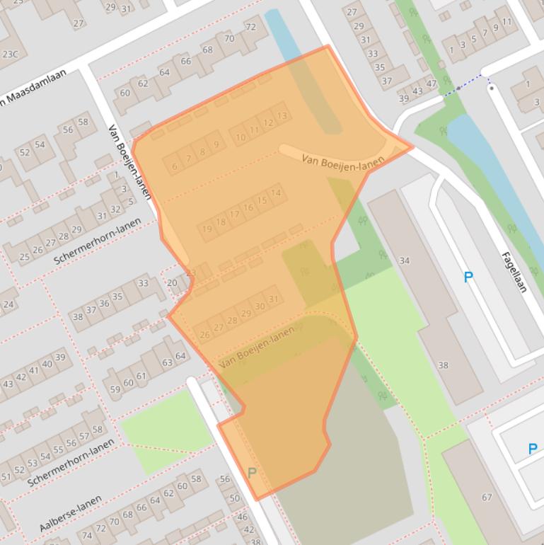 Kaart van postcodegebied 3445EX.