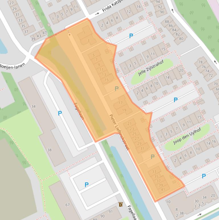 Kaart van postcodegebied 3445TT.