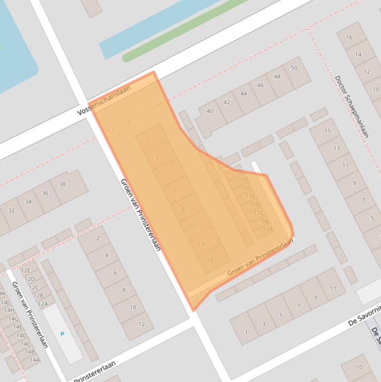 Kaart van postcodegebied 3445VB.