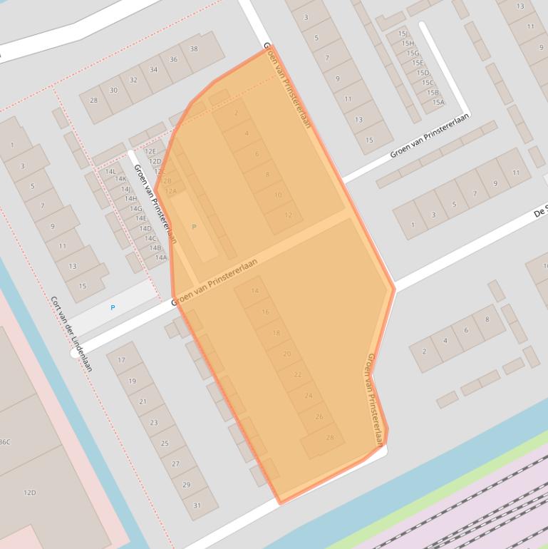 Kaart van postcodegebied 3445VC.