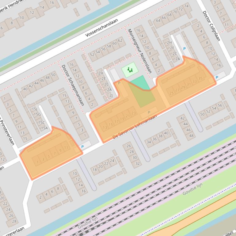 Kaart van postcodegebied 3445VD.