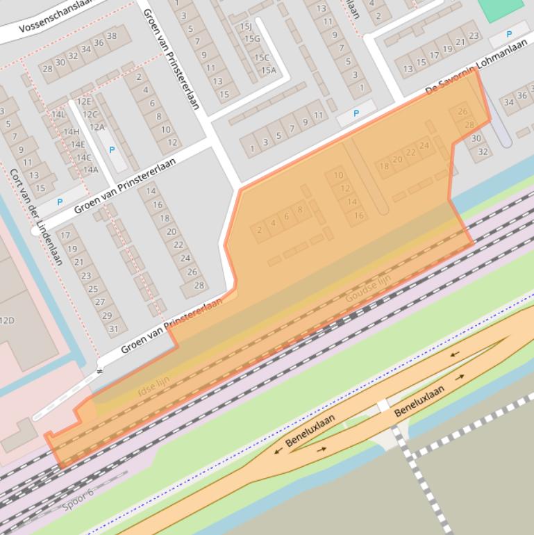 Kaart van postcodegebied 3445VE.