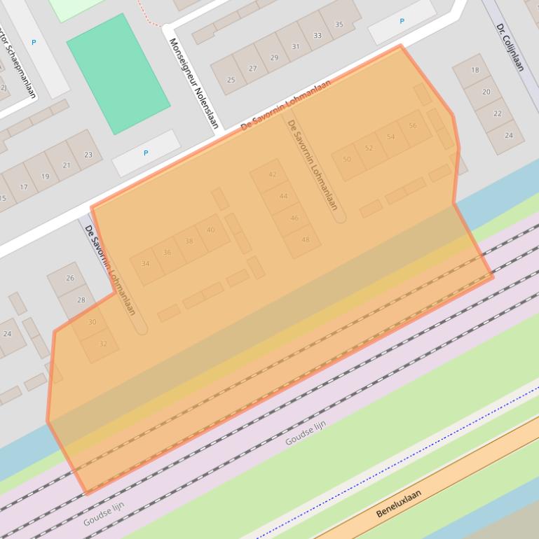 Kaart van postcodegebied 3445VG.