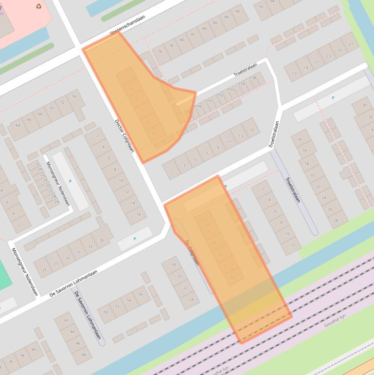 Kaart van postcodegebied 3445VL.