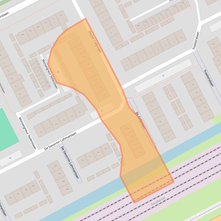 Kaart van postcodegebied 3445VM.