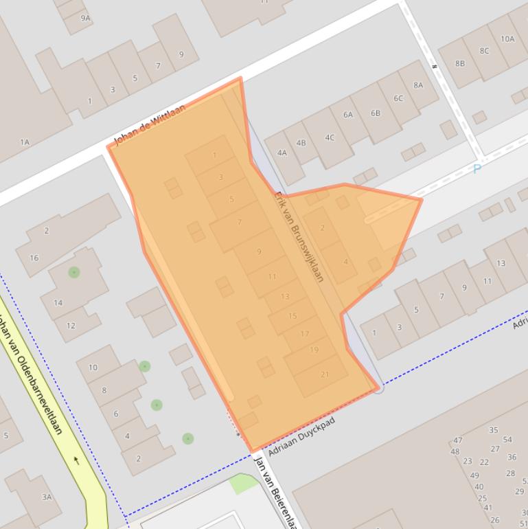 Kaart van postcodegebied 3445VT.