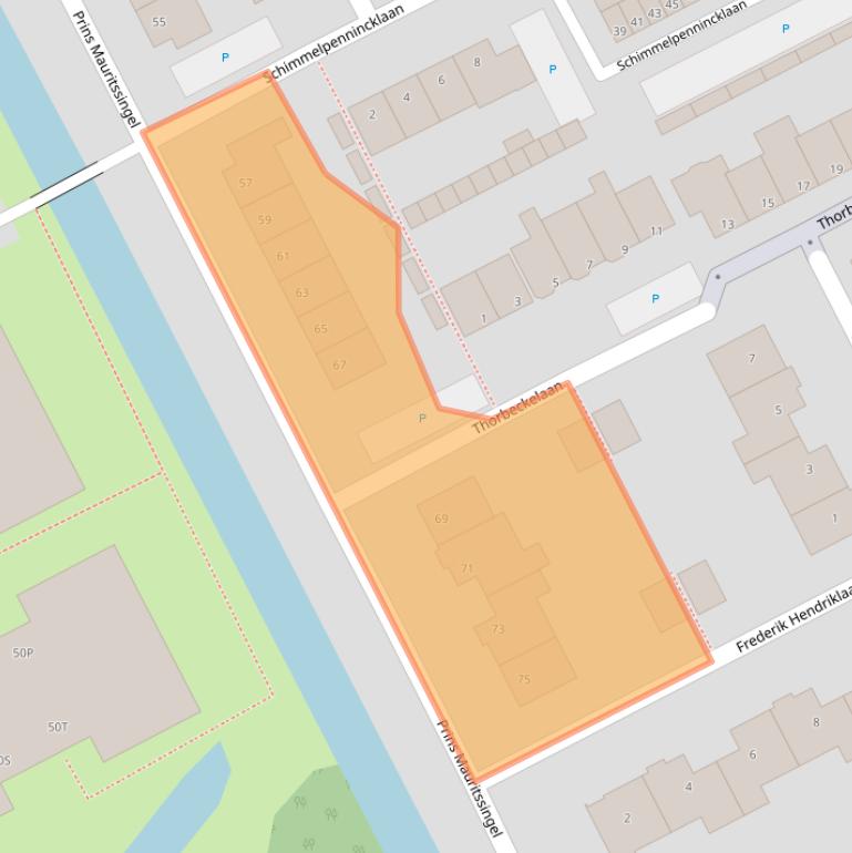 Kaart van postcodegebied 3445XC.