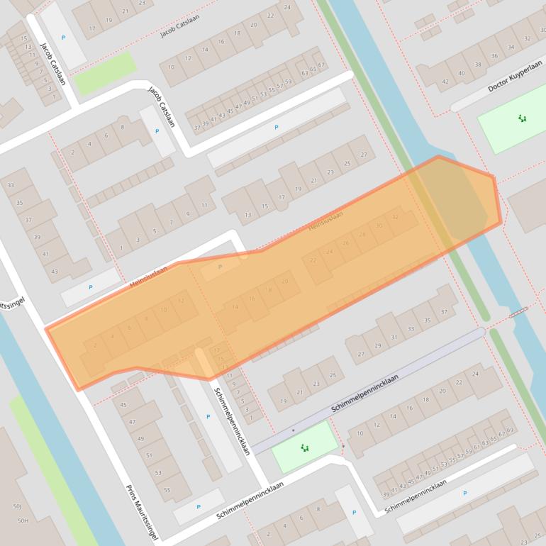 Kaart van postcodegebied 3445XH.