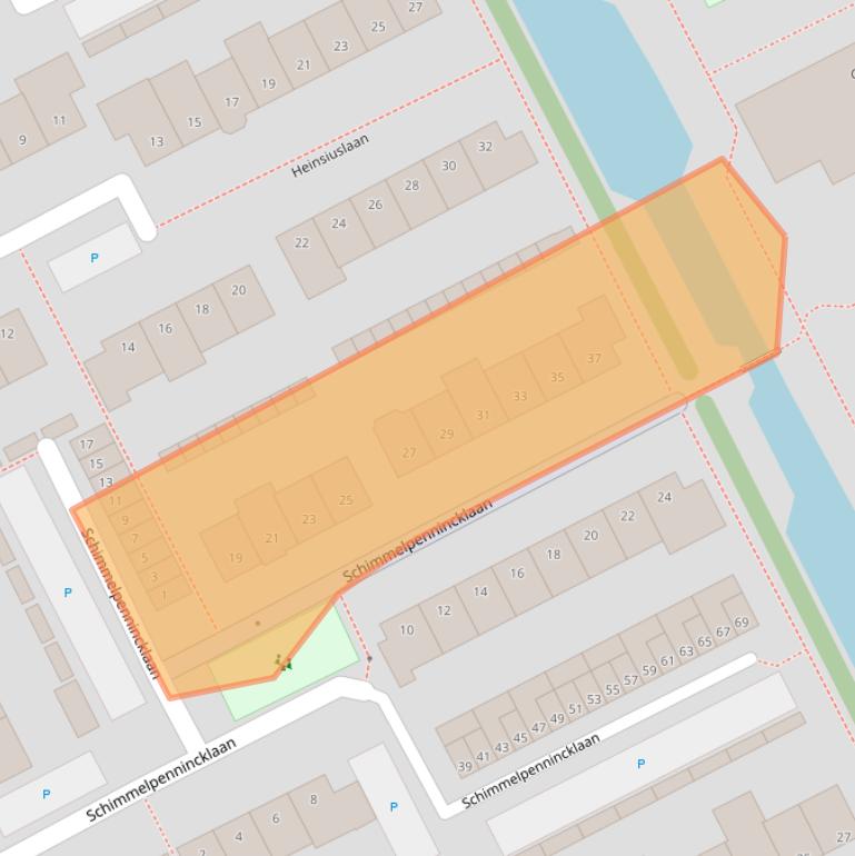 Kaart van postcodegebied 3445XJ.