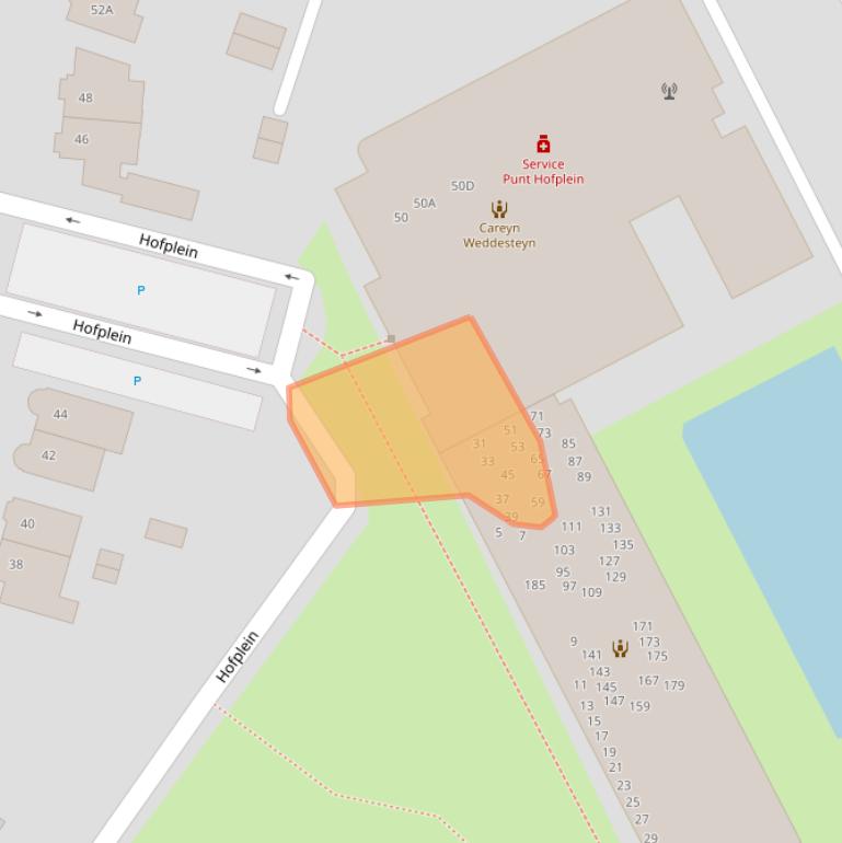 Kaart van postcodegebied 3445ZB.