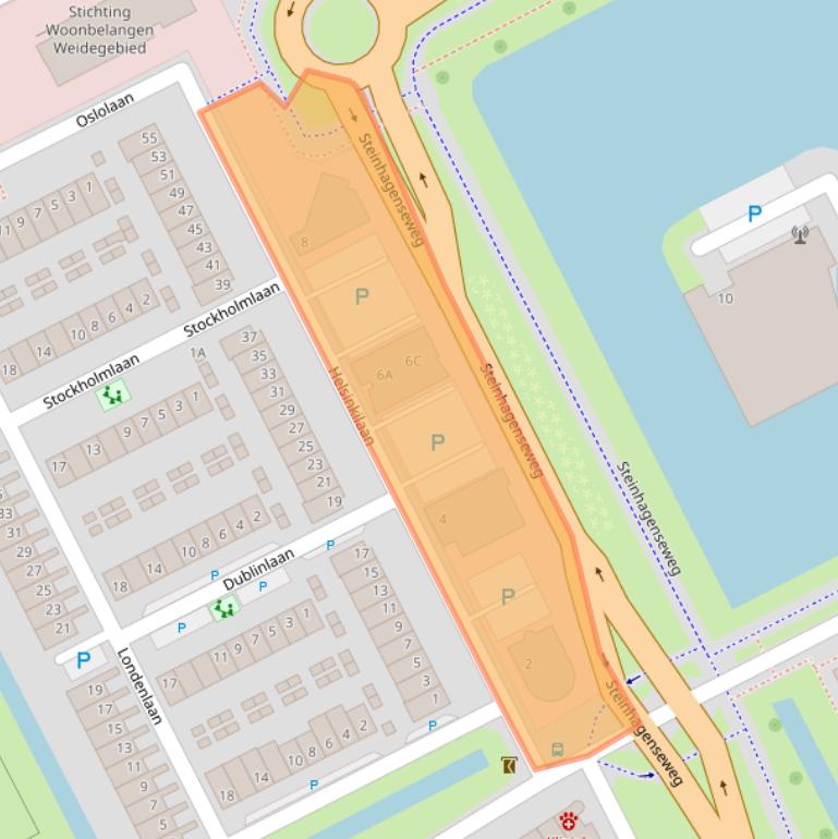 Kaart van postcodegebied 3446AH.