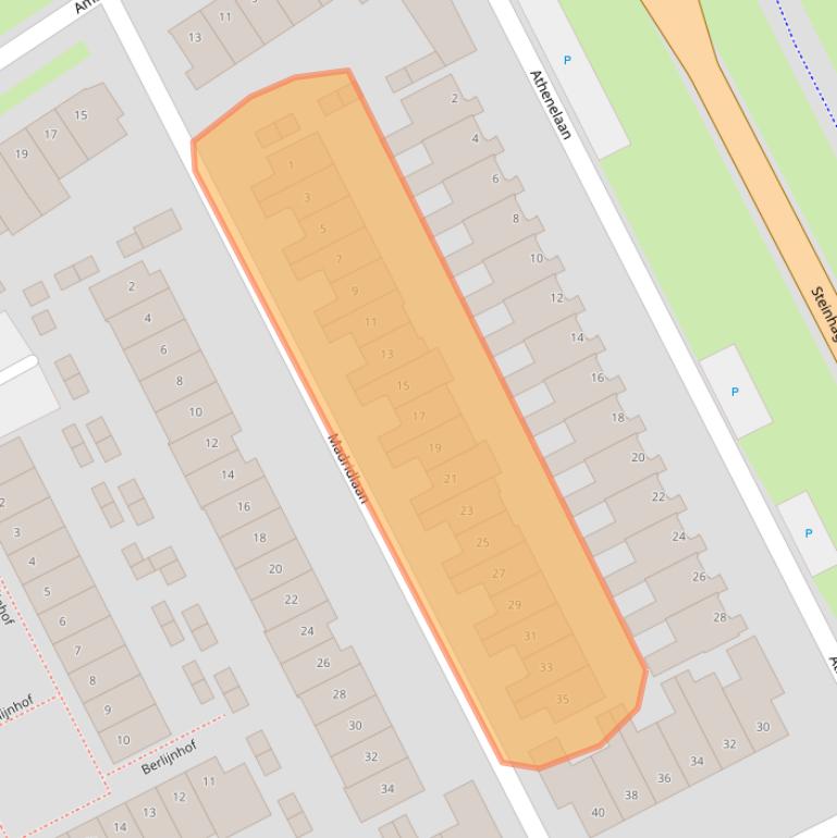 Kaart van postcodegebied 3446AR.