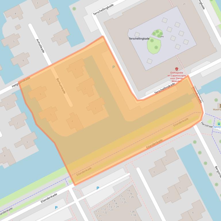 Kaart van postcodegebied 3446BL.