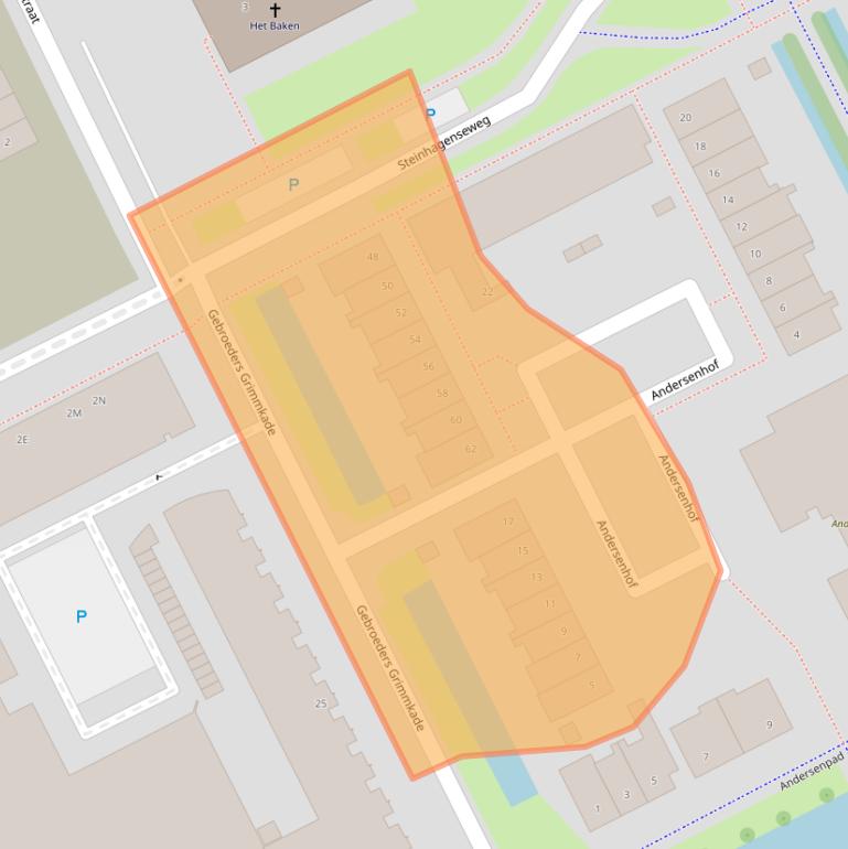 Kaart van postcodegebied 3446BV.