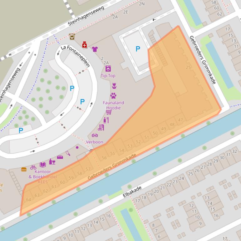 Kaart van postcodegebied 3446BZ.