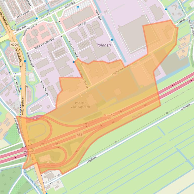 Kaart van postcodegebied 3446CG.