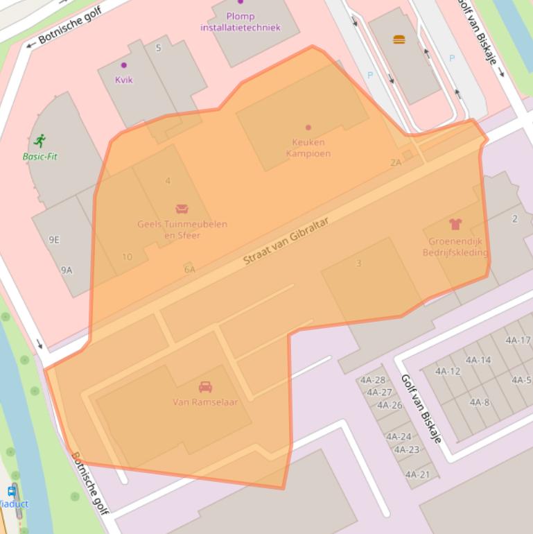 Kaart van postcodegebied 3446CM.