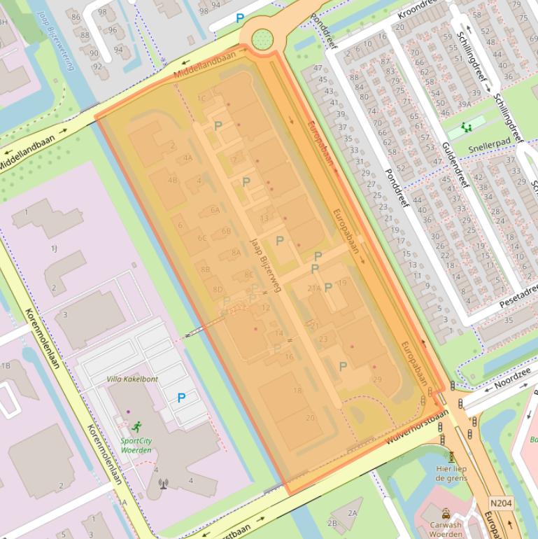 Kaart van postcodegebied 3446CR.