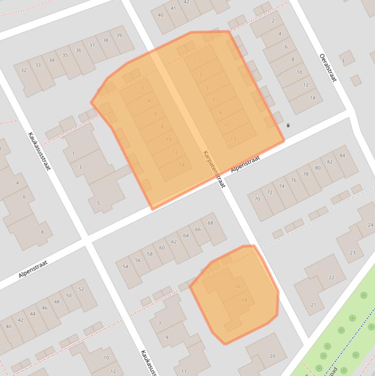 Kaart van postcodegebied 3446DK.