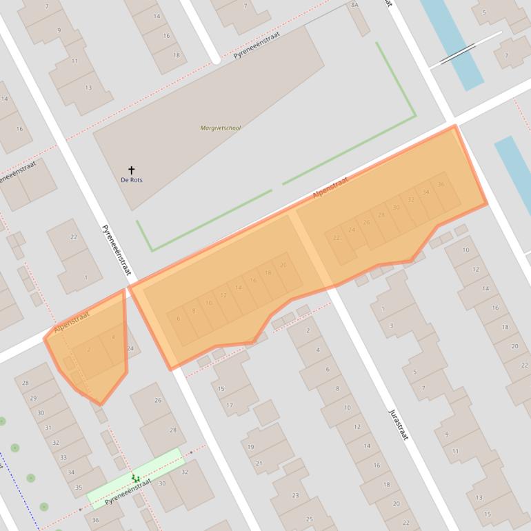 Kaart van postcodegebied 3446DN.