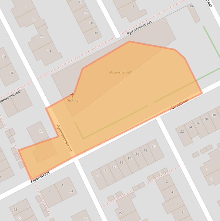 Kaart van postcodegebied 3446DR.