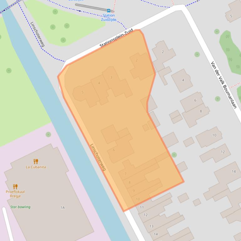 Kaart van postcodegebied 3446GA.