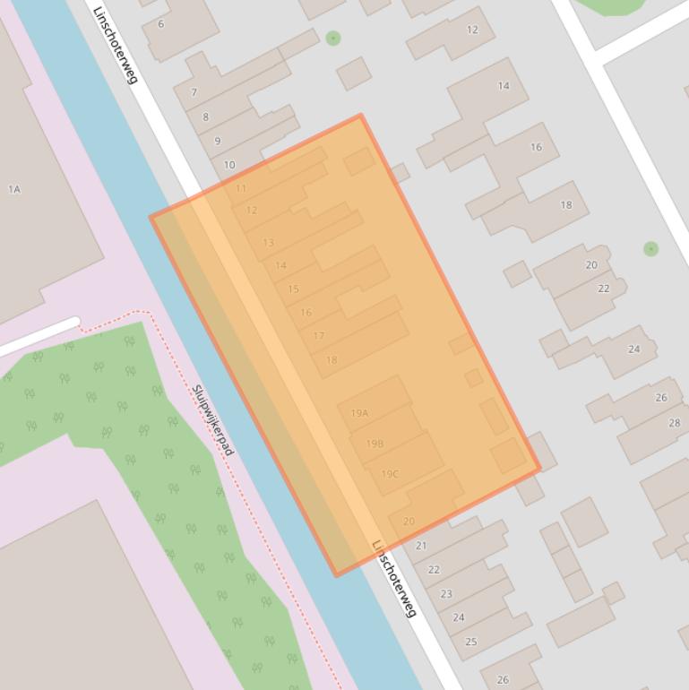 Kaart van postcodegebied 3446GB.