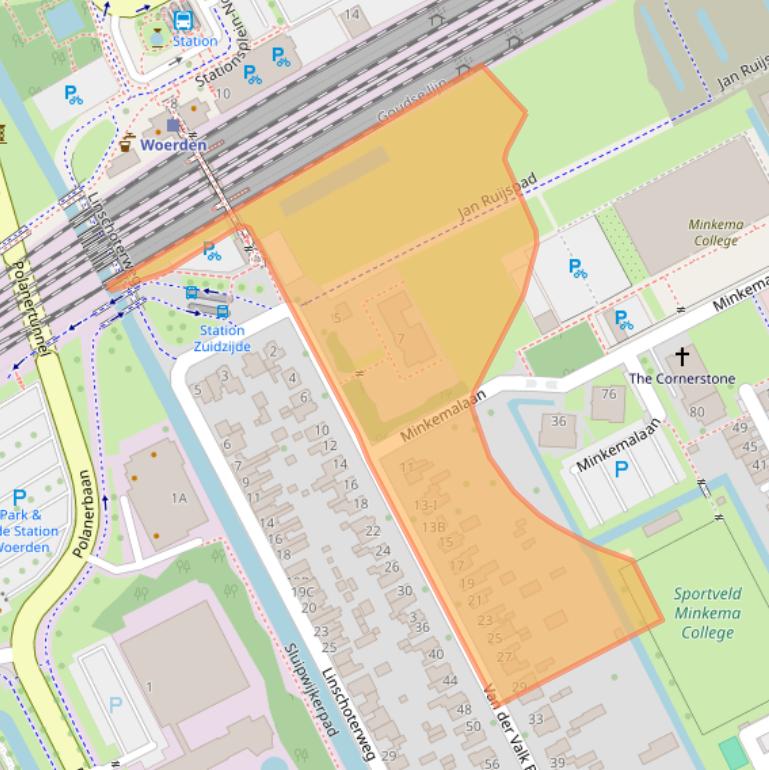 Kaart van postcodegebied 3446GE.