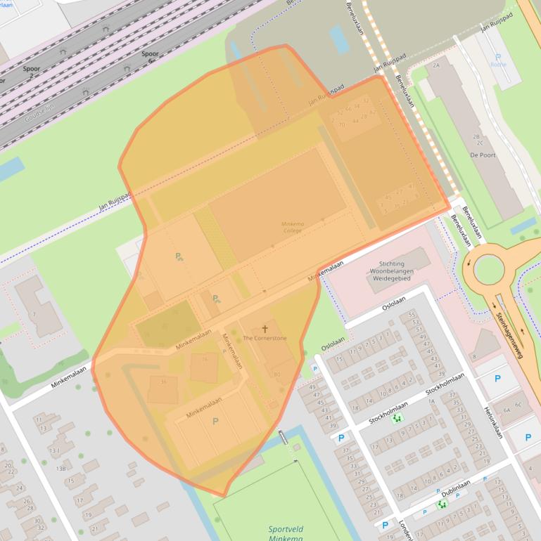 Kaart van postcodegebied 3446GL.