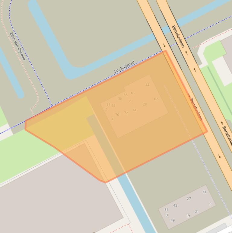 Kaart van postcodegebied 3446GV.