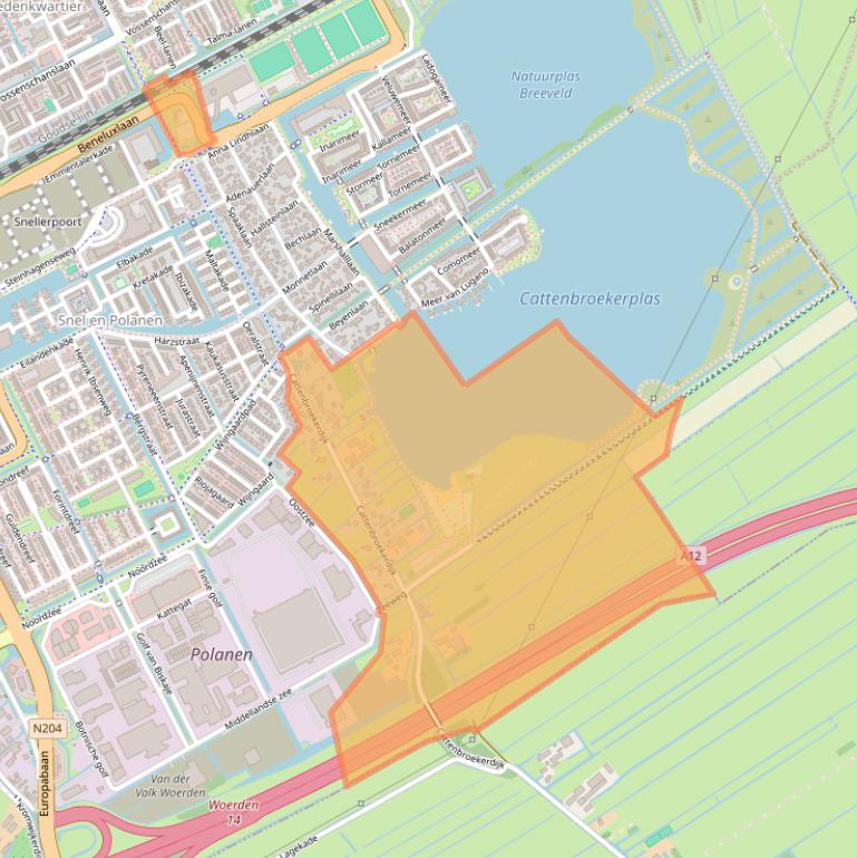 Kaart van postcodegebied 3446HA.