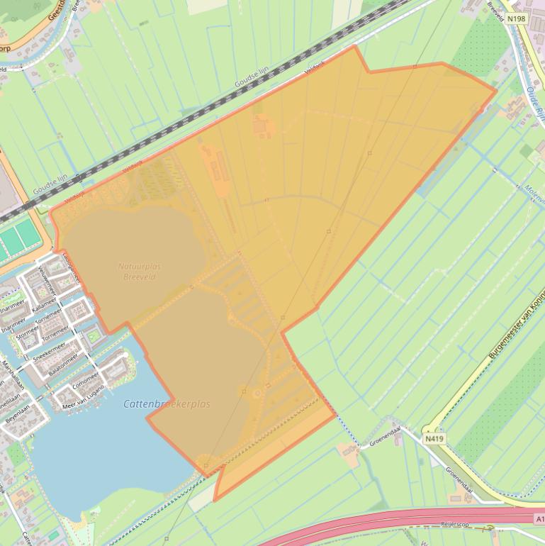 Kaart van postcodegebied 3446HB.