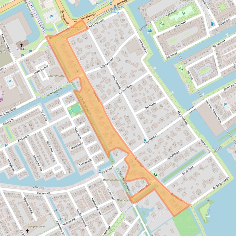 Kaart van postcodegebied 3446HC.