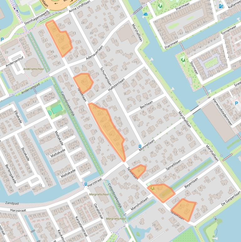 Kaart van postcodegebied 3446HD.