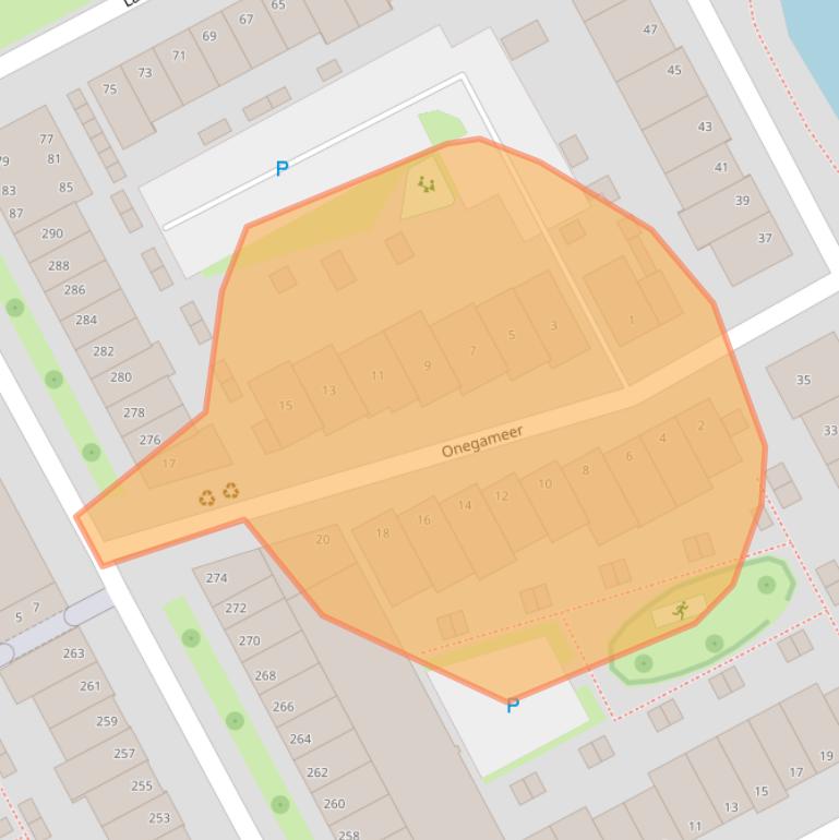 Kaart van postcodegebied 3446JB.